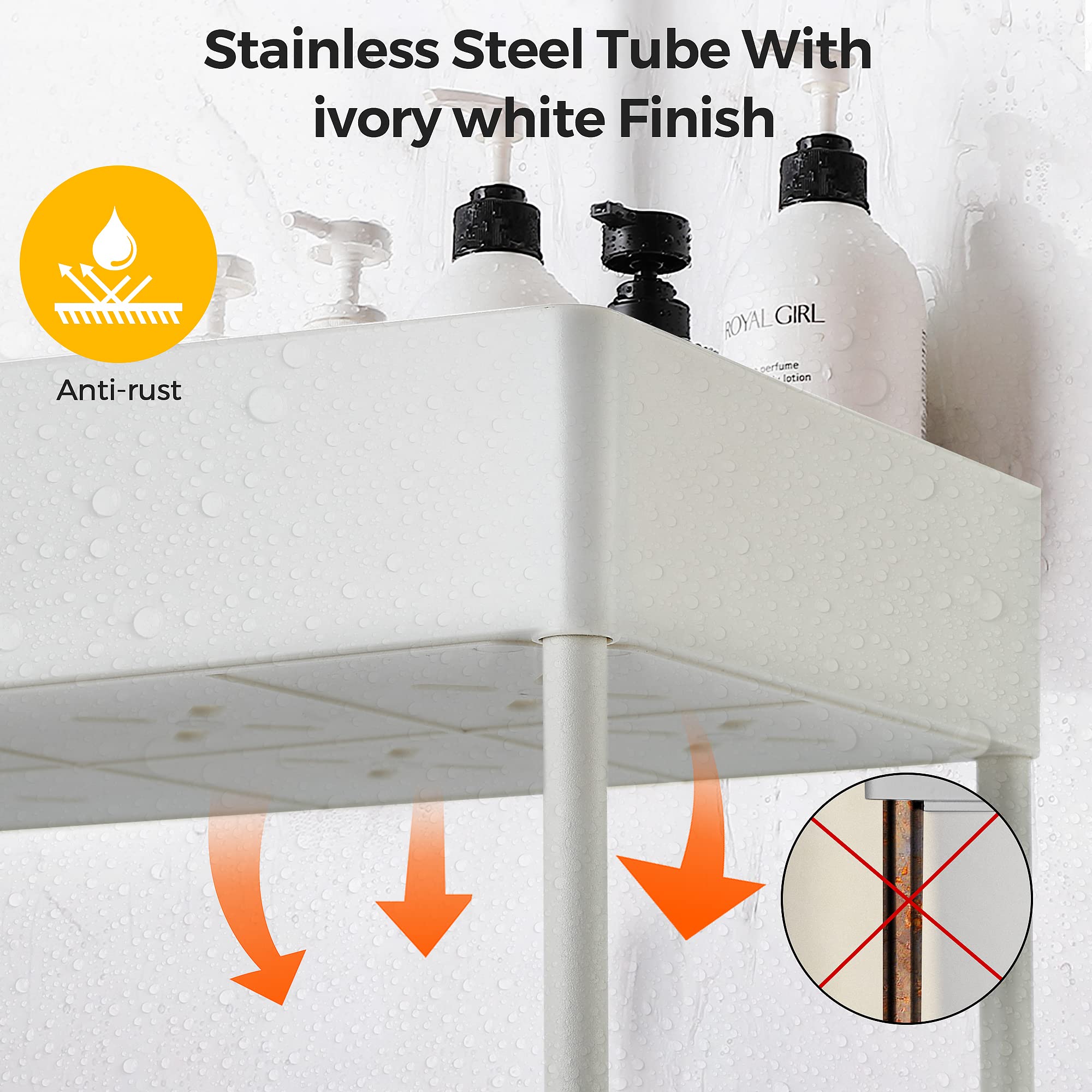 Ravinte 2-Tier Pull Out Under Sink Organizer with Hooks & Hanging Cup - White Sliding Cabinet Storage for Bathroom & Kitchen - Perfect for Maximizing Space Under Sink, Organizing Cleaning Supplies & Beauty Products