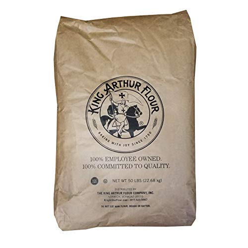 King Arthur Premium Whole Wheat Flour - 50 LB Bulk Bag for Baking Bread, Pastries & Healthy Recipes | Commercial & Home Kitchen Use