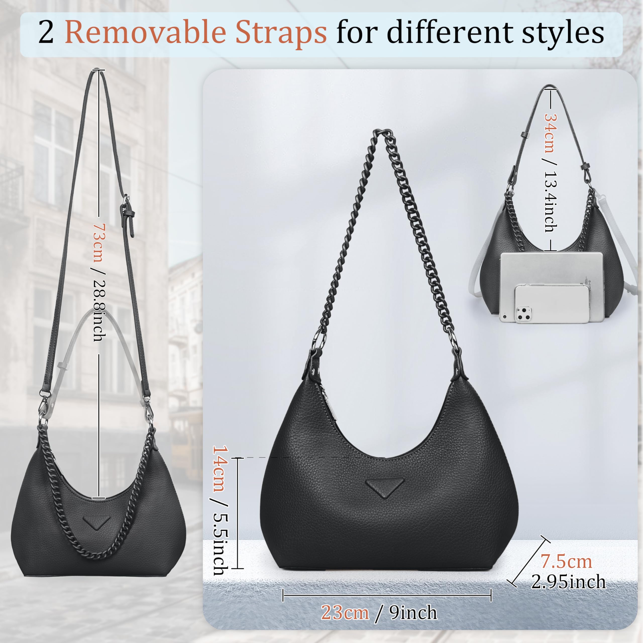 VOLGANIK ROCK Medium Size PU Leather Crossbody Shoulder Bag for Women - Fashionable Work Purse & Evening Clutch - Perfect Gift for Christmas, Birthday, Anniversary - Ideal for Office, Party & Daily Use