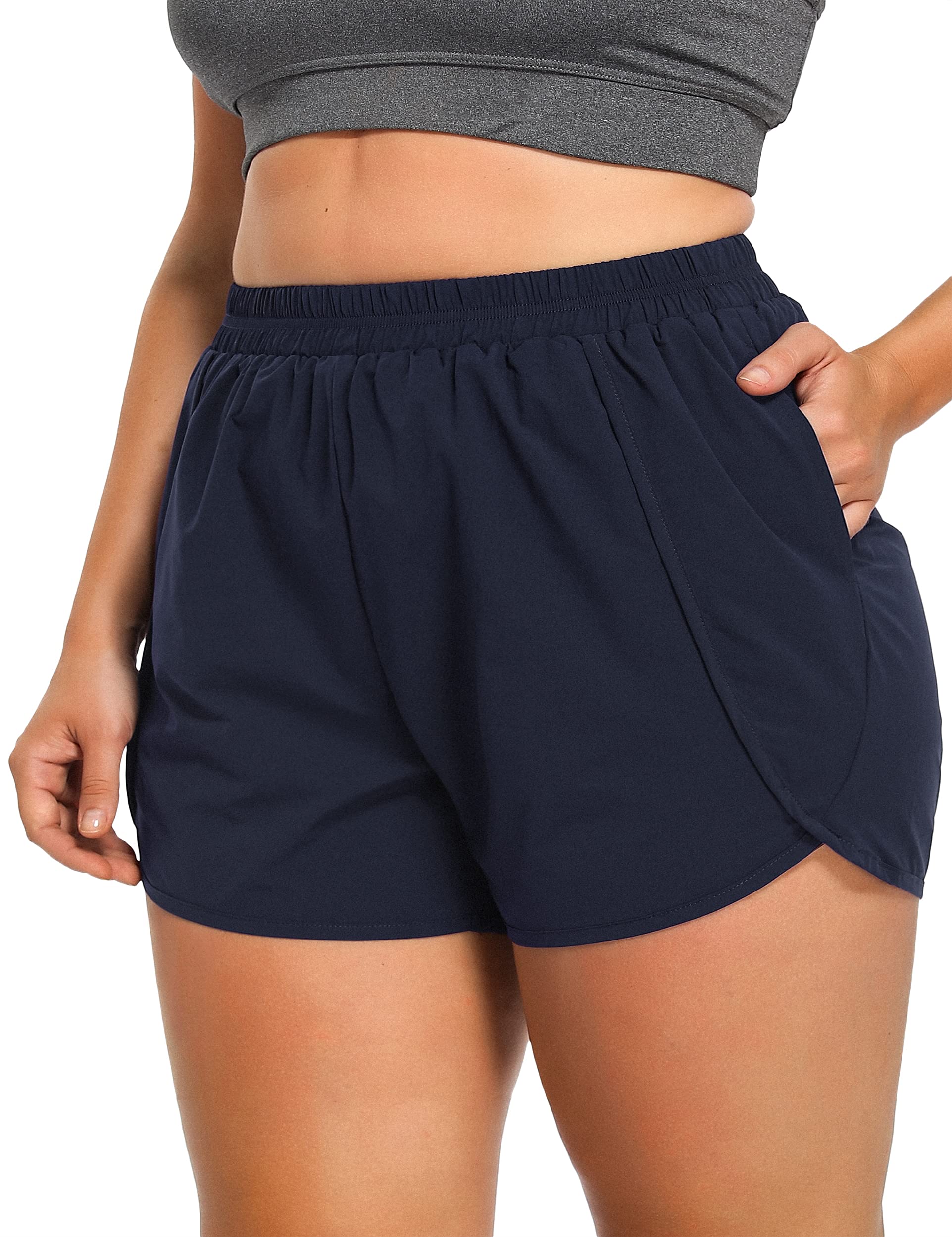 **Lafaris Women's Plus Size Workout Shorts - Loose Fit Athletic Running Shorts for Women (Sizes M-4XL) | Comfortable Gym, Yoga & Casual Wear**