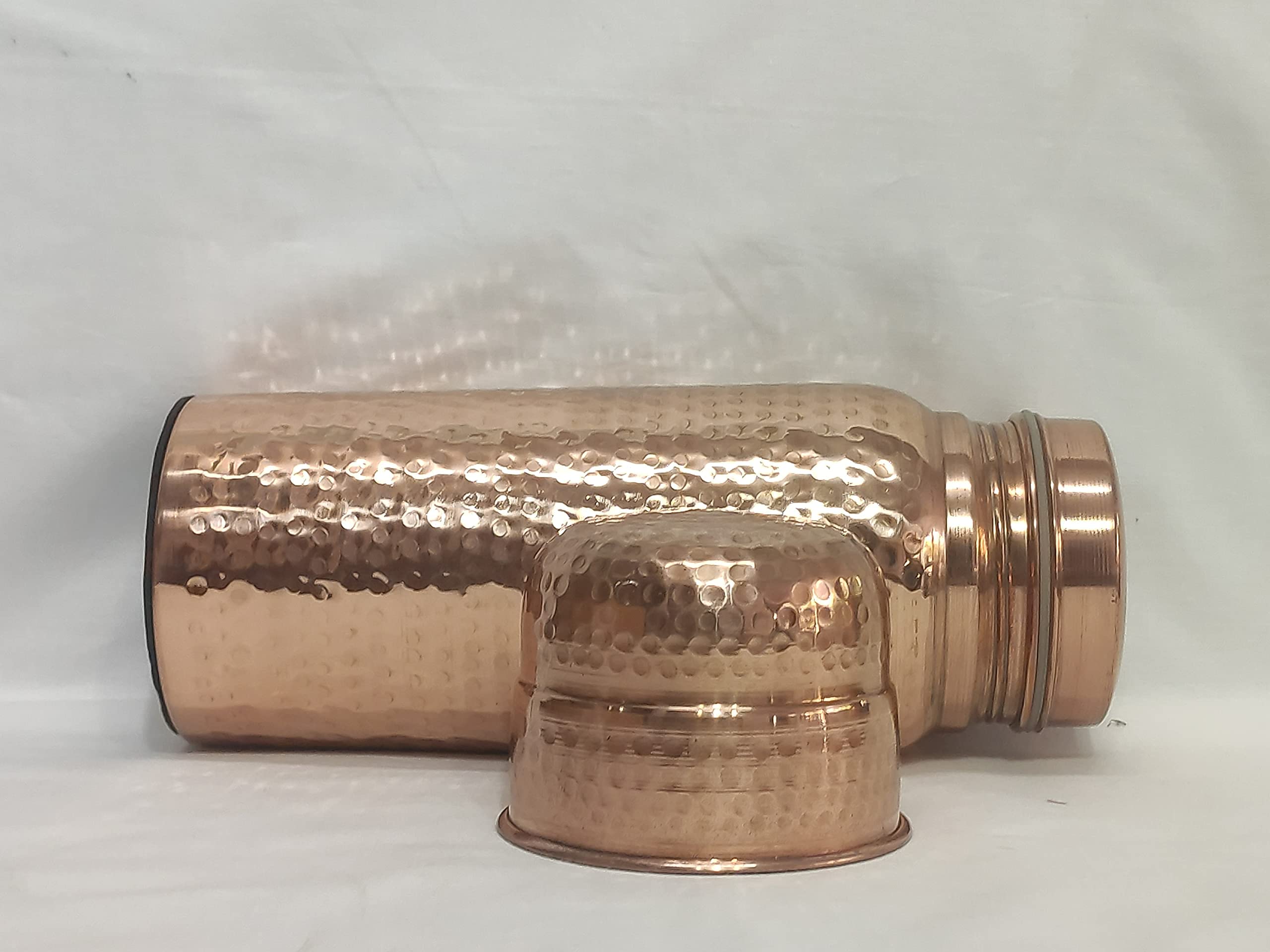 Pure Copper Water Bottle 64oz - Handcrafted & Leak Proof for Daily Hydration