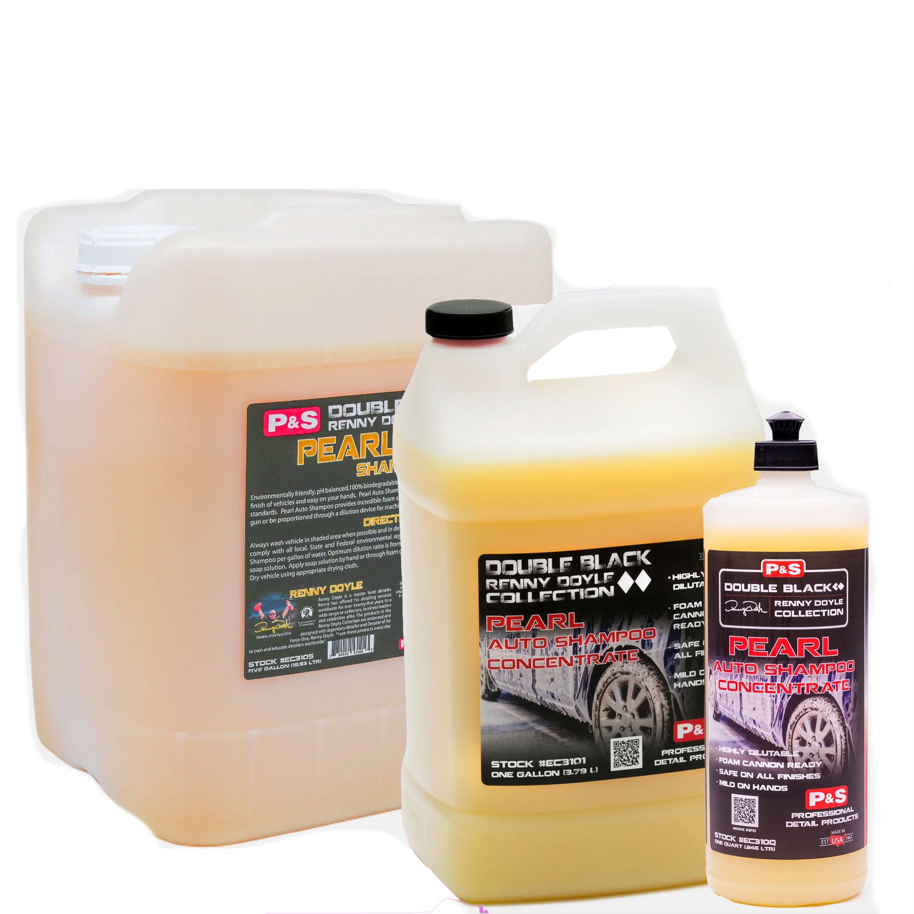 P&S Double Black Collection Pearl Auto Shampoo - Premium Car Wash Soap for Deep Cleaning & Shine - Perfect for Detailing, Ceramic Coated & Luxury Vehicles