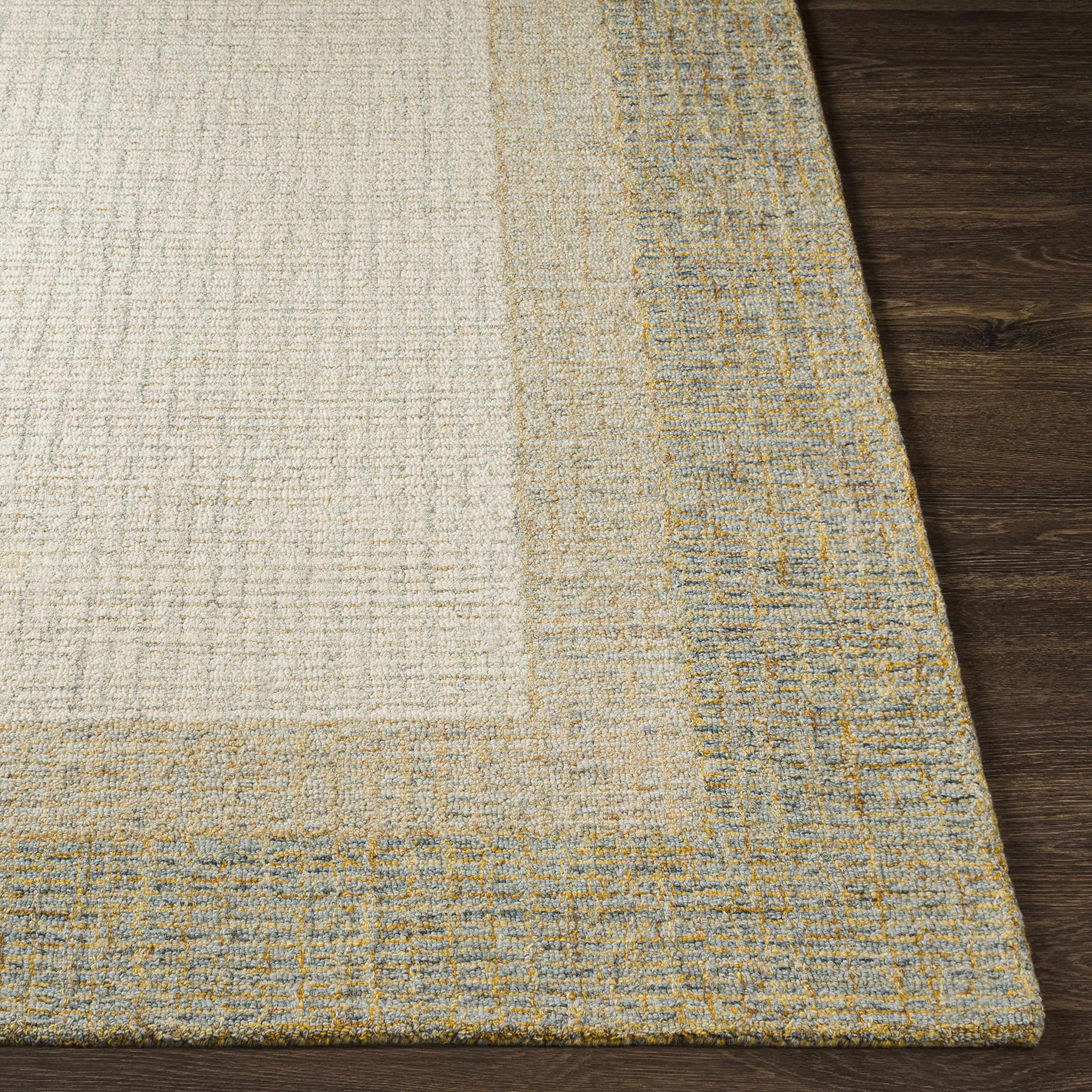 Hauteloom Tandayag Wool Hallway & Kitchen Runner Rug - Modern Beige & Green - 2'6