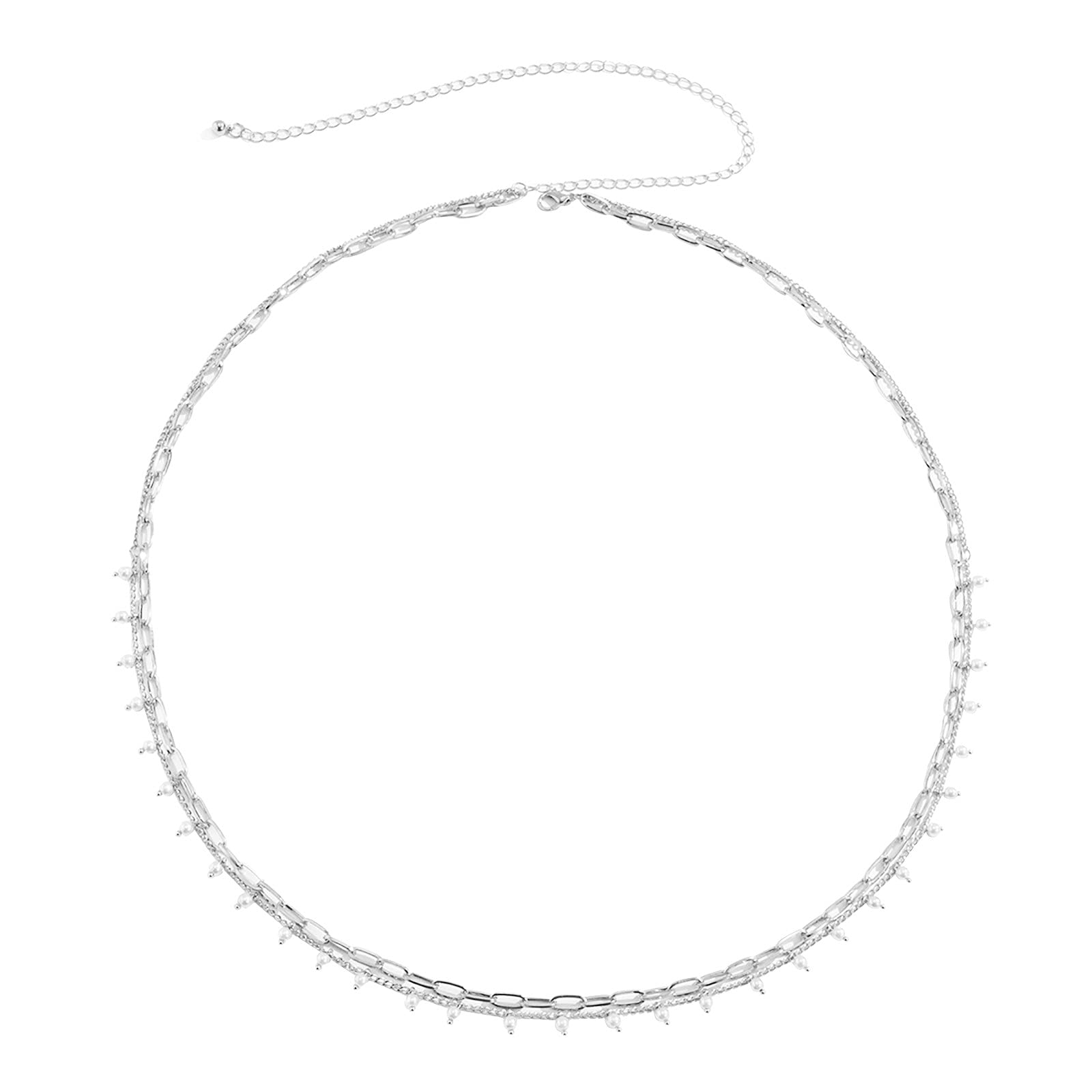 Fashion Pearl Tassel Body Chain for Women - Double Layer Waist Chain with Imitation Jewelry & Rope Anklet - Perfect for Boho Parties, Beach Wear and Retro Fashion Accessories