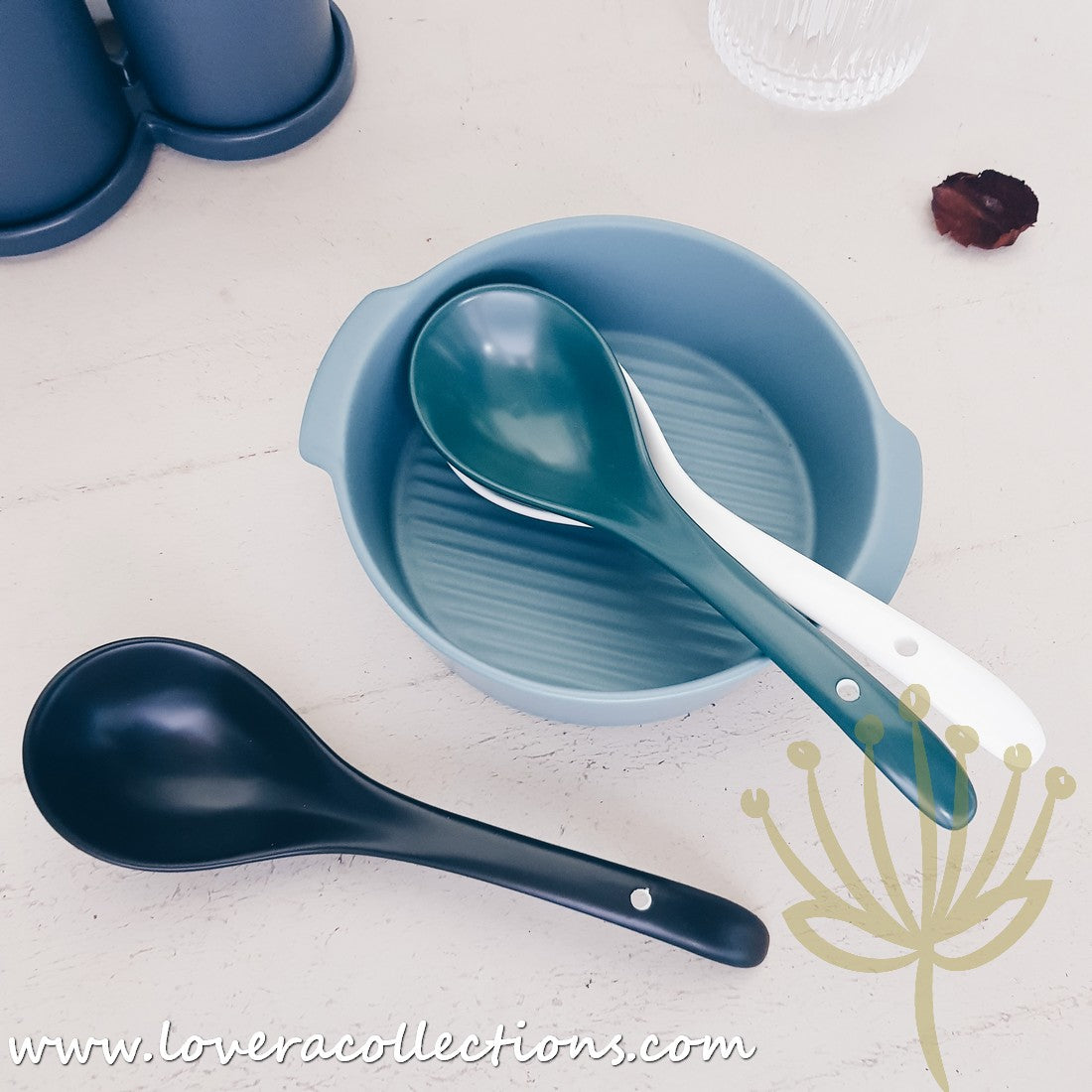 Premium Kalours Rice Scoops, Soup Spoons & Soup Ladles Set - 3-Piece Stainless Steel Kitchen Utensils for Serving, Cooking & Meal Prep - Perfect for Restaurants, Catering & Home Dining