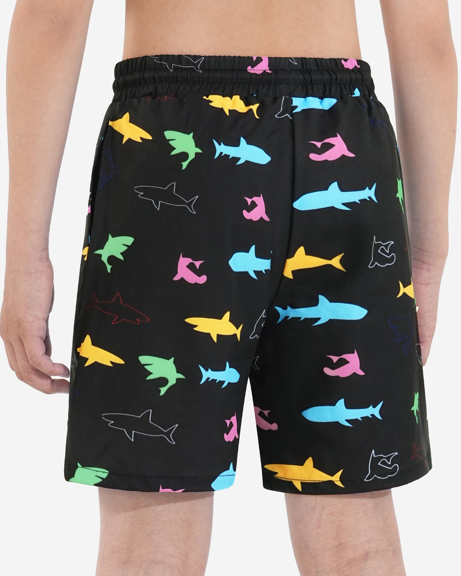 HASMES Boys Swim Trunks with Compression Liner - Quick Dry Bathing Suit & Board Shorts for Kids 5-14 Years - Perfect for Swimming, Beach, Pool & Water Sports