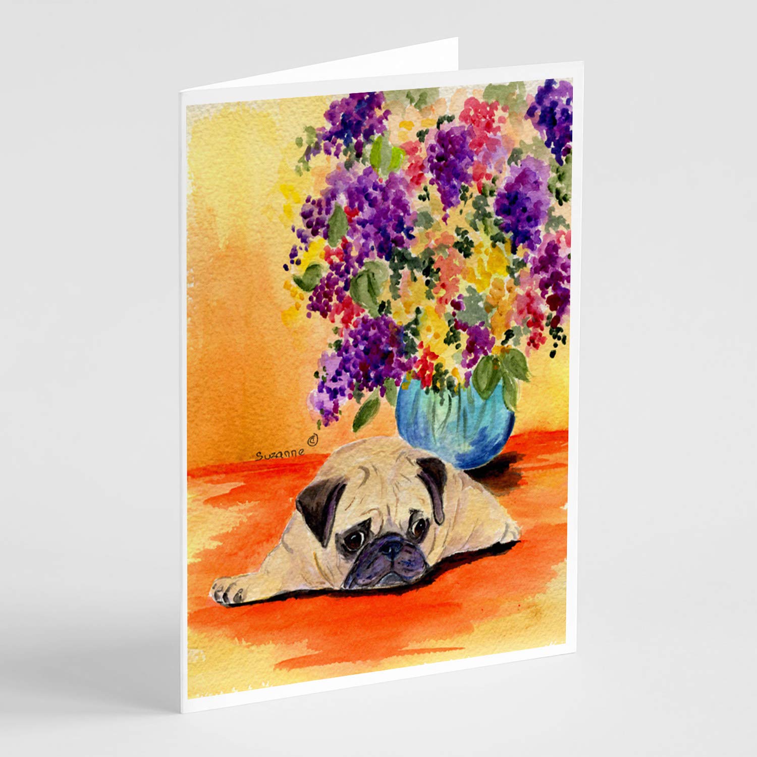 Premium Pug Greeting Cards Set - 8 Blank A7 (5x7 inch) Note Cards with Envelopes | Whimsical Dog Lover Stationery | Perfect for Birthdays, Thank You Notes & Special Occasions