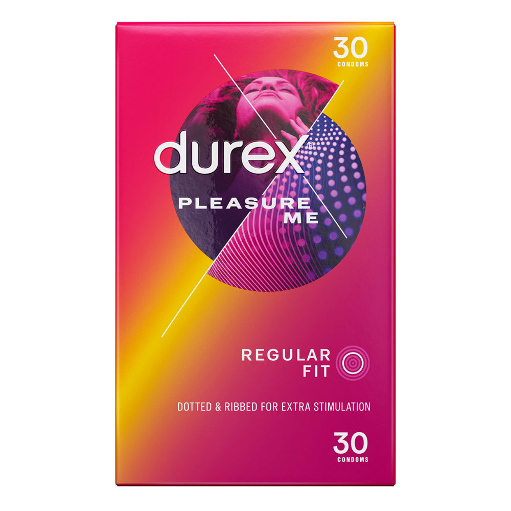 Durex Pleasure Me Textured Latex Condoms - Ultra Thin Ribbed for Enhanced Sensation | Perfect for Couples & Intimate Moments