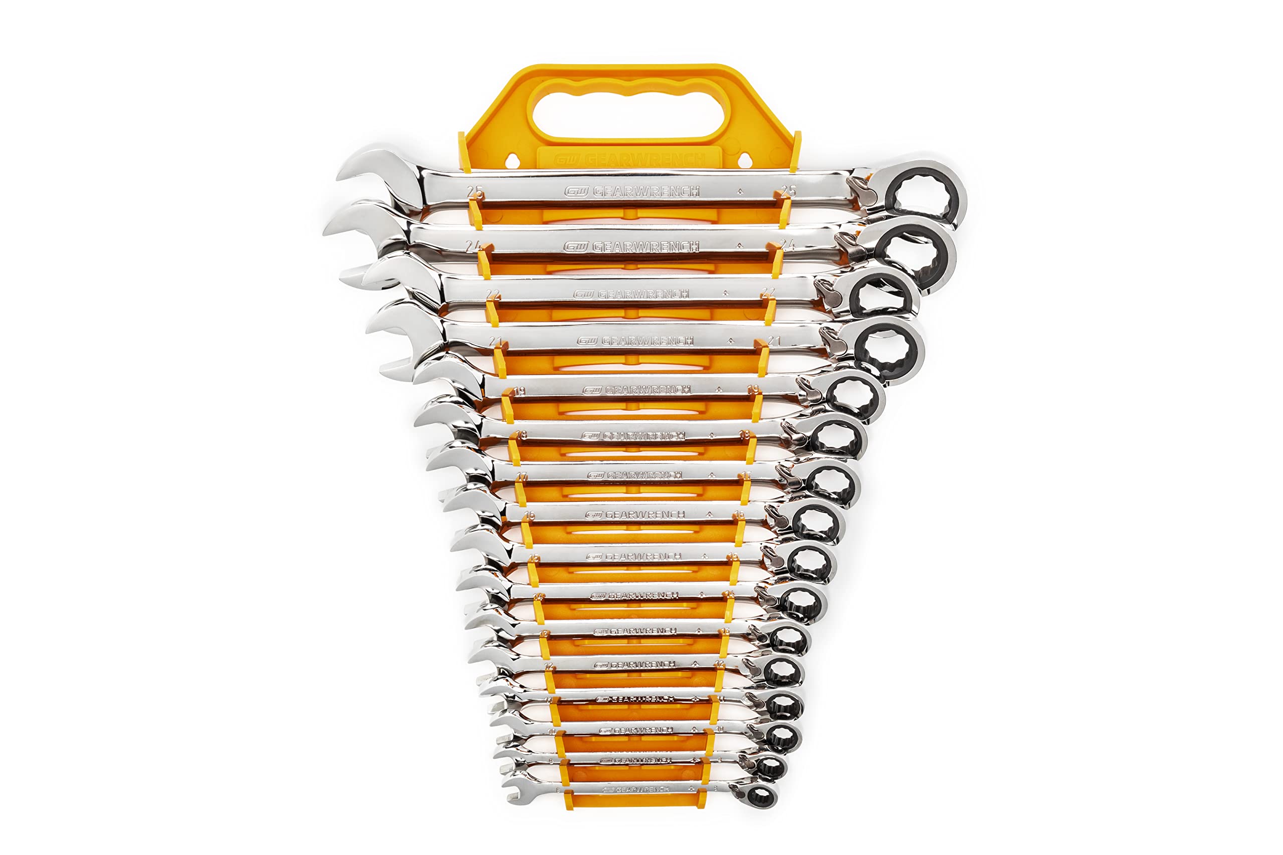 GEARWRENCH 16-Piece 12-Point Reversible Ratcheting Combination Wrench Set, Metric (9602N) - Perfect for Automotive Repair, DIY Projects & Professional Mechanics