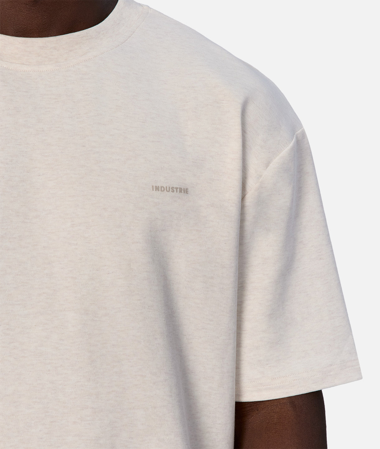 The Newport Tee - Soft Chalk Marl Cotton T-Shirt for Men | Casual Everyday Wear & Layering Essential