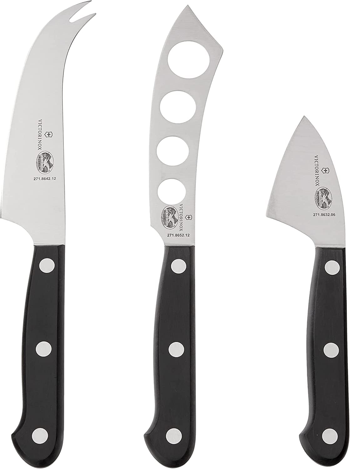 Victorinox Swiss Army 3-Piece Gourmet Cheese Knife Set - Stainless Steel Cheese Knives for Charcuterie Boards, Wine & Cheese Parties - Perfect Gift for Cheese Lovers & Foodies