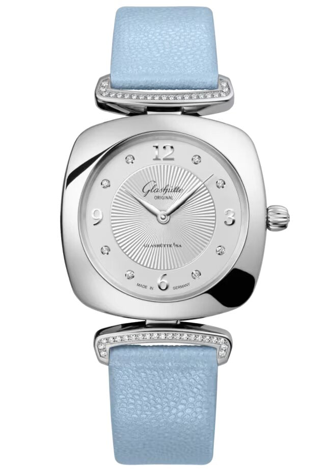 Glashutte Original Lady Pavonia Diamond Watch - Luxury Stainless Steel Women's Wristwatch for Elegant Evening Events & Special Occasions