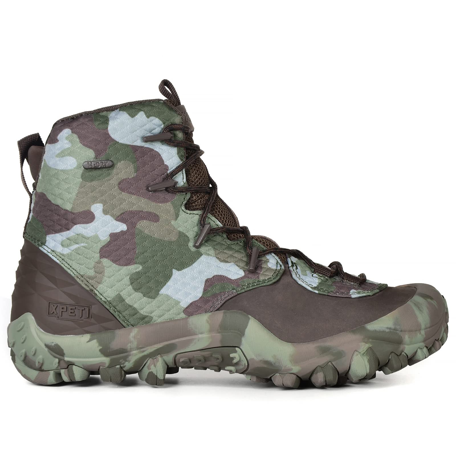XPETI Men’s BRAVO Tactical Military Boots - Waterproof Leather Combat Boots for Hiking, Hunting & Outdoor Adventures - Durable Army Boots for Rough Terrain