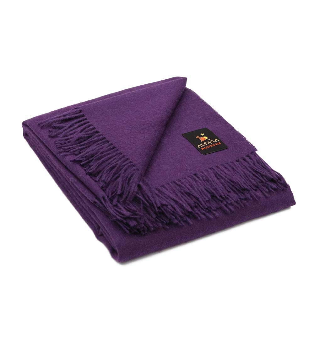 Premium 100% Baby Alpaca Wool Blanket - Ultra Soft & Warm Throw for Bed, Couch & Sofa - 72