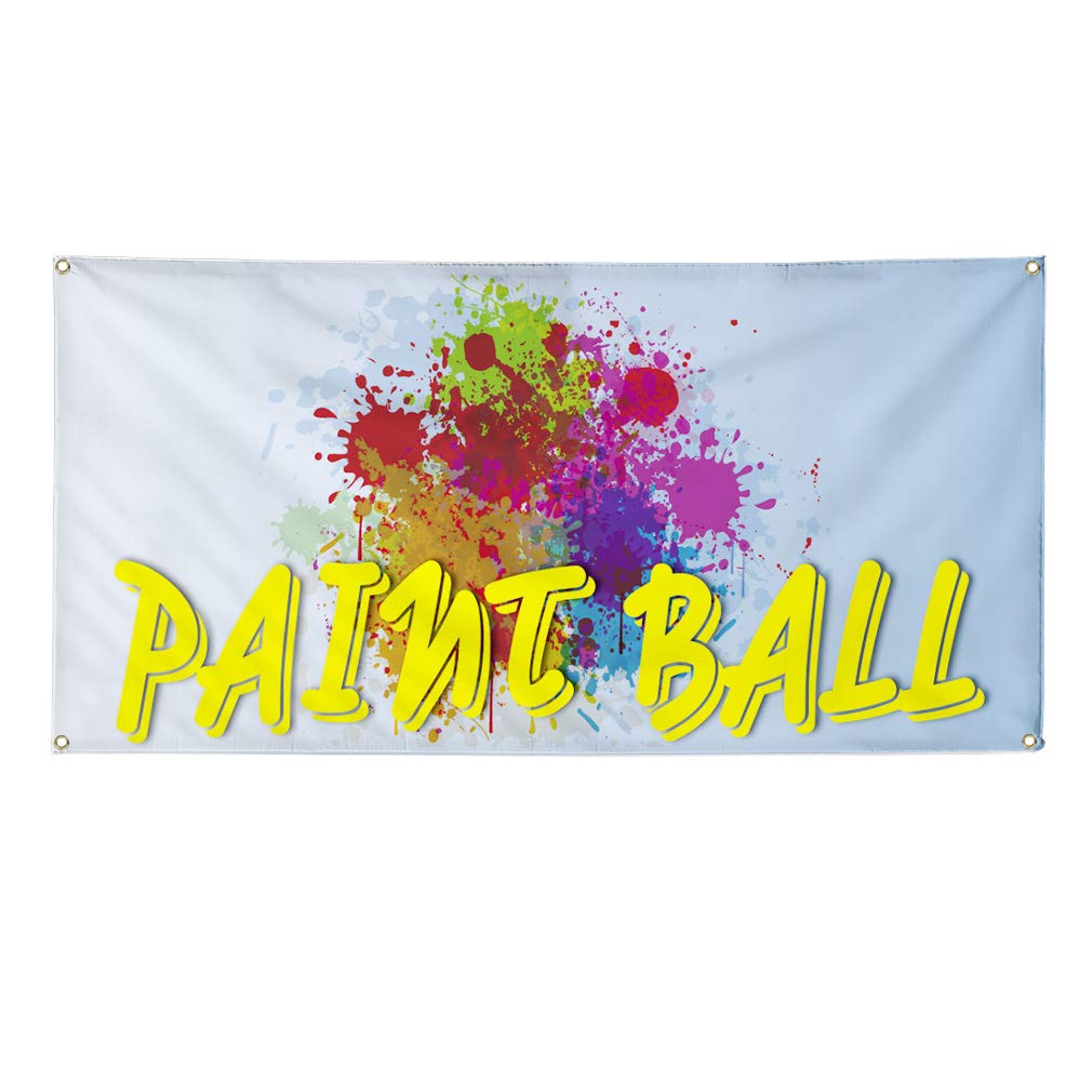 Vinyl Banner - 60x144 Inches, Weatherproof Outdoor Sign with 10 Grommets for Paintball, Business Advertising, Yard Signs & Industrial Use | Multiple Sizes Available