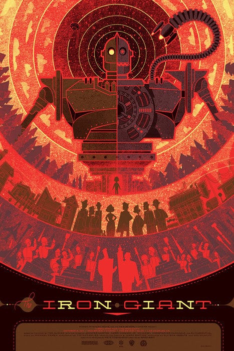 Iron Giant Kevin Tong Poster - Vintage Sci-Fi Movie Art Print for Home, Office & Gamer Room Decor