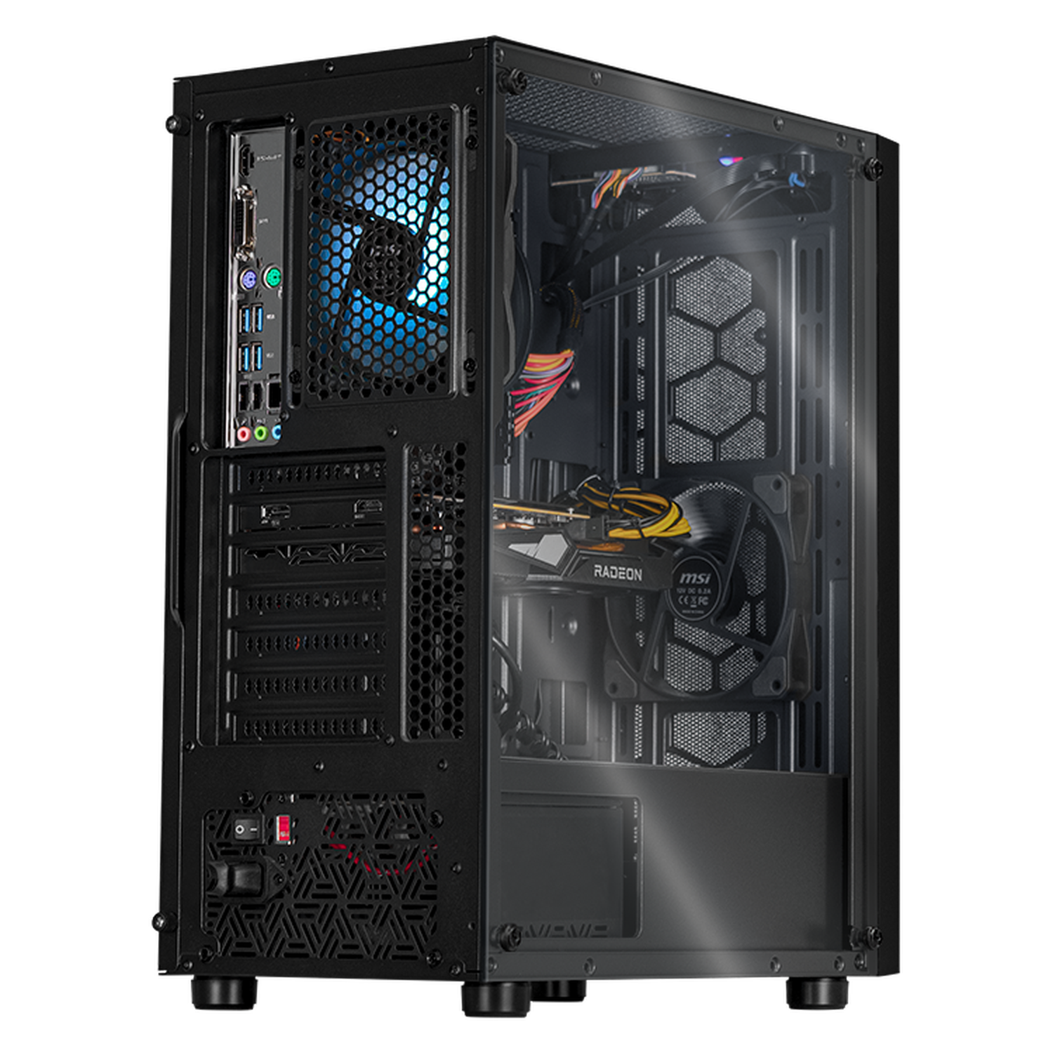 Xtreme PC Gaming Desktop - MSI AMD Radeon RX 6500 XT, Ryzen 5 5500, 32GB RAM, 500GB SSD + 2TB HDD, WiFi - Perfect for 4K Gaming, Streaming & Content Creation
