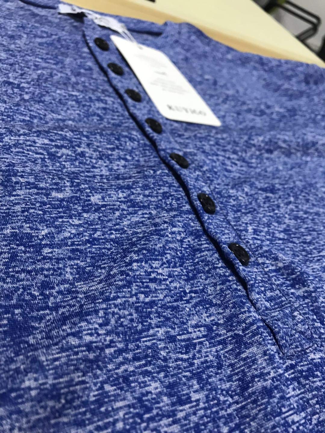 KUYIGO Men's Slim Fit Henley Shirts - Short & Long Sleeve Casual Button-Up Crew Neck T-Shirts (S-XXL) | Perfect for Everyday Wear, Date Nights & Outdoor Activities