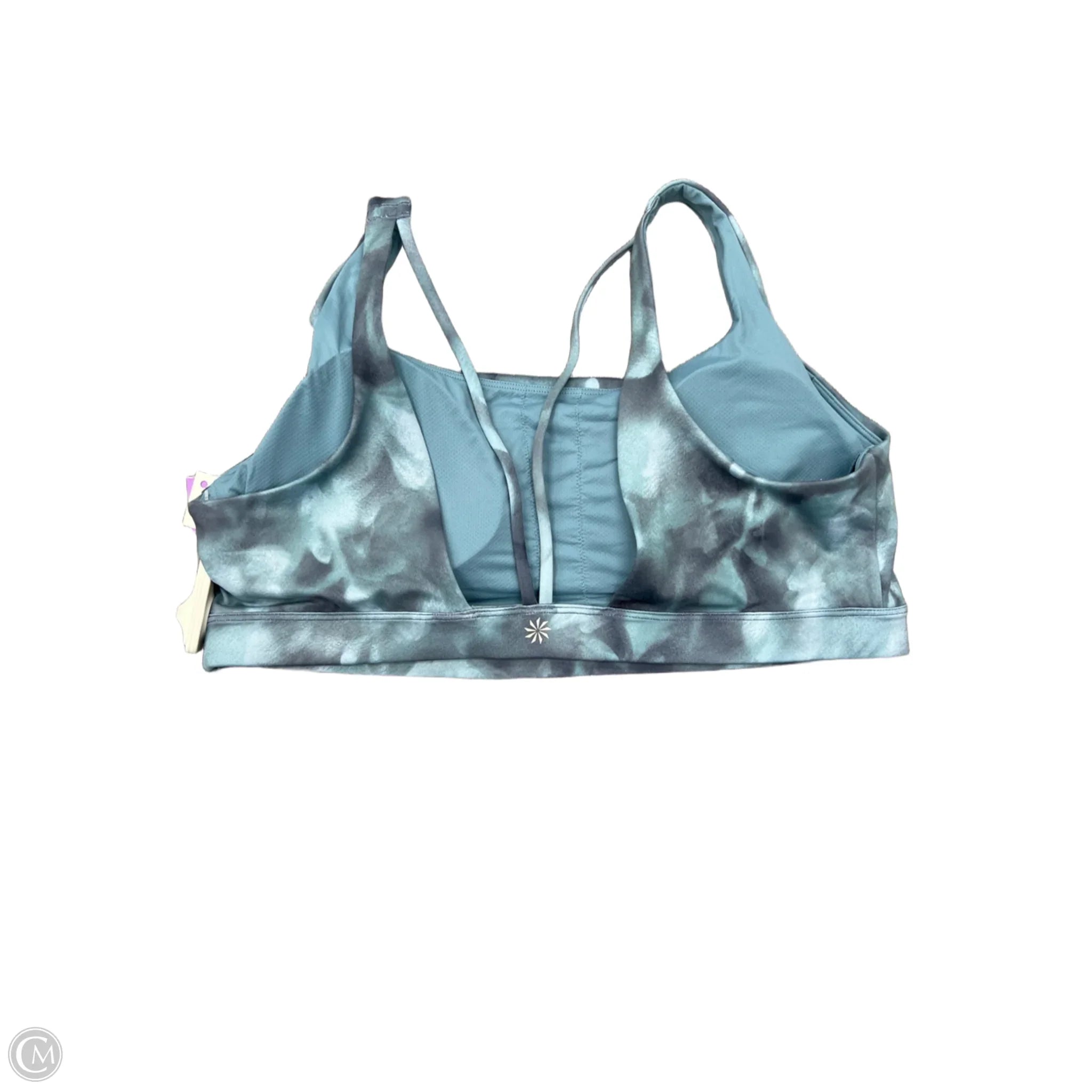 Athleta Women's Blue Athletic Sports Bra - High Support Workout Top for Running, Yoga & Gym - Size XL