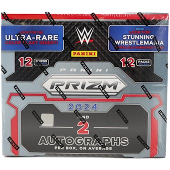 2024 Panini Prizm WWE Wrestling Trading Cards Hobby Box - Collectible Sports Cards for WWE Fans & Card Collectors (Perfect for Trading, Gifts, and Display)