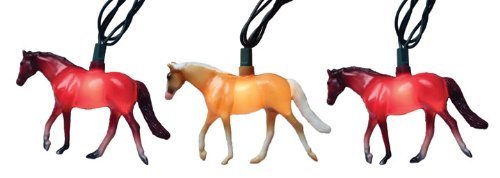 Christmas Tree Lights Horse Decoration - 10ft LED Holiday Horse Ornament Lights for Christmas Tree, Home, Party & Outdoor Decor