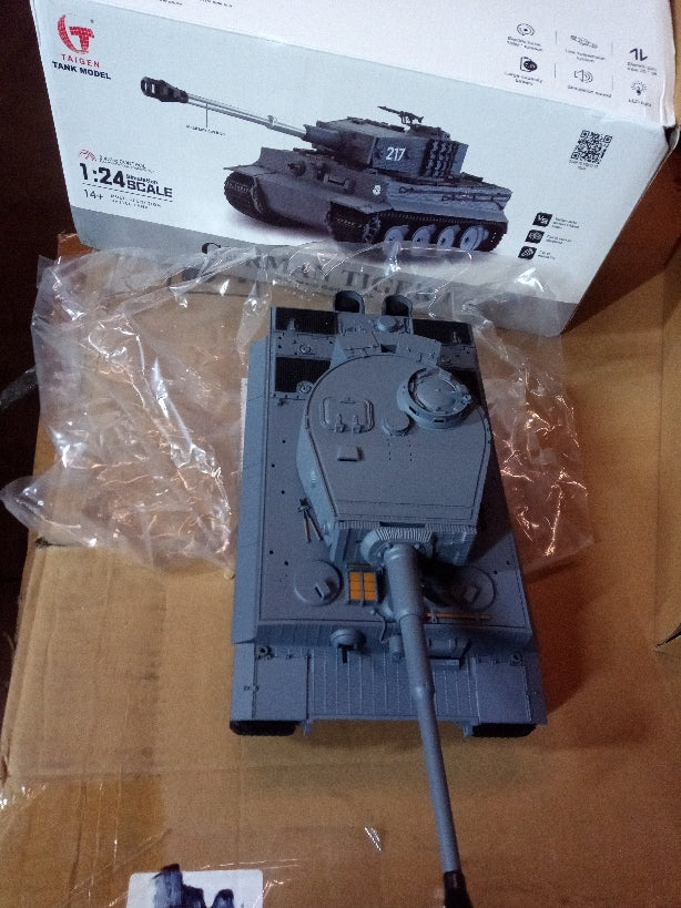 Taigen 1/24 Scale RC Battle Tank Tiger I - Remote Control Military Tank with Infrared Combat System (US Stock) - Perfect for Collectors, Wargaming & Historical Reenactments
