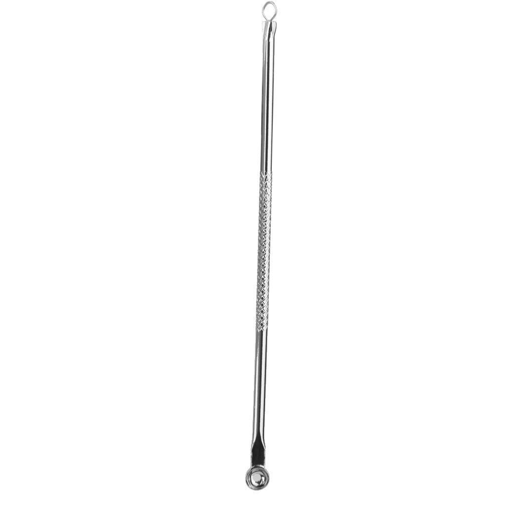INAAYA Blackhead & Acne Removal Kit - 4 Piece Stainless Steel Comedone Extractor Tools for Face & Nose - Pimple Popper Set for Women & Men (Silver) | Perfect for Home Skincare & Spa Treatments