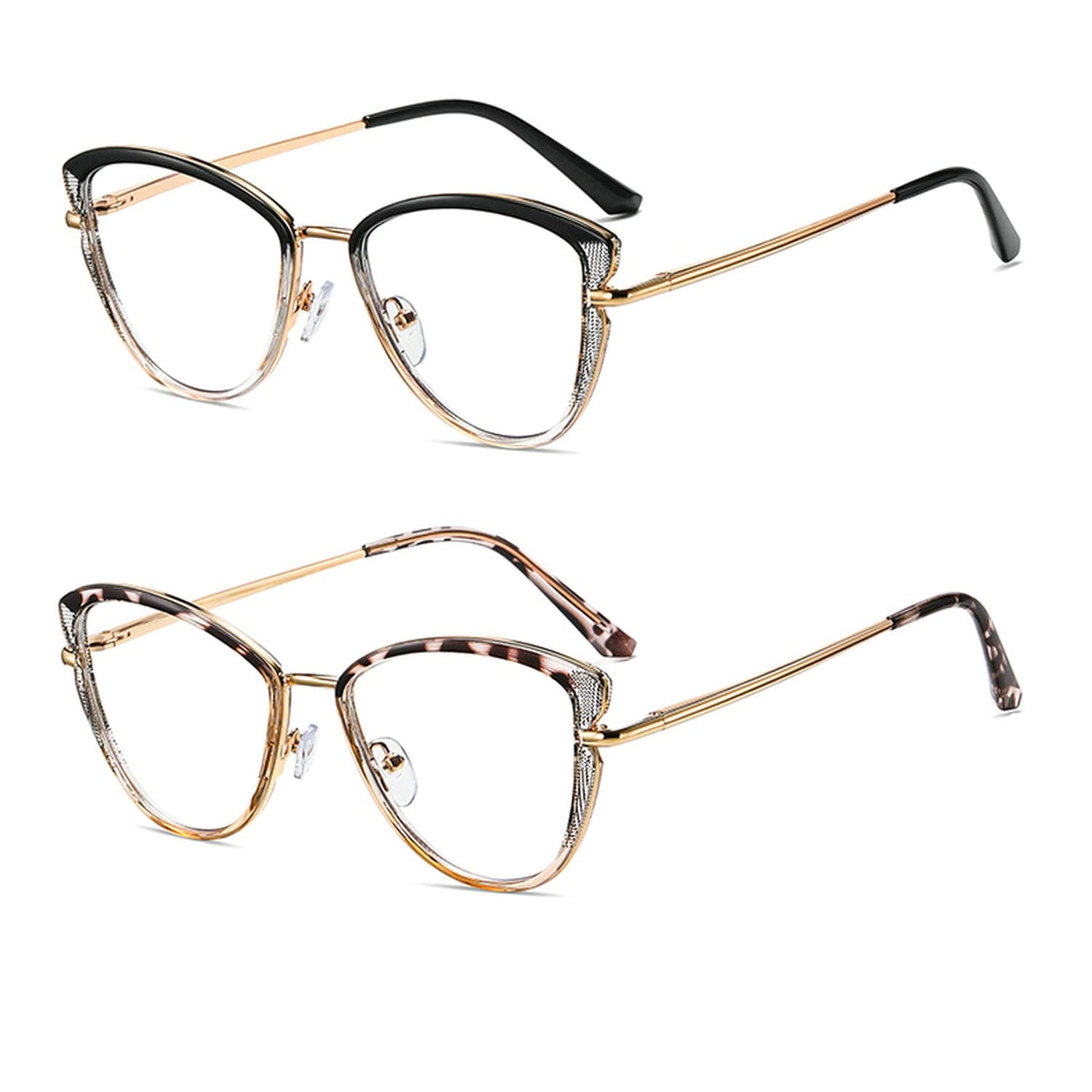 Blue Light Blocking Glasses for Women - Fashionable Cat Eye Reading Glasses with Anti-Glare for Computer Work, Gaming & Nighttime Reading - Melrose Stylish Eyewear Collection