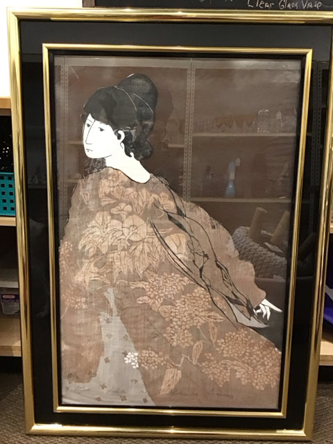 Vintage 32 x 45 Inch Stephen Whire Woodblock Print 1978 - Perfect for Home Decor, Art Collectors & Mid-Century Modern Interiors