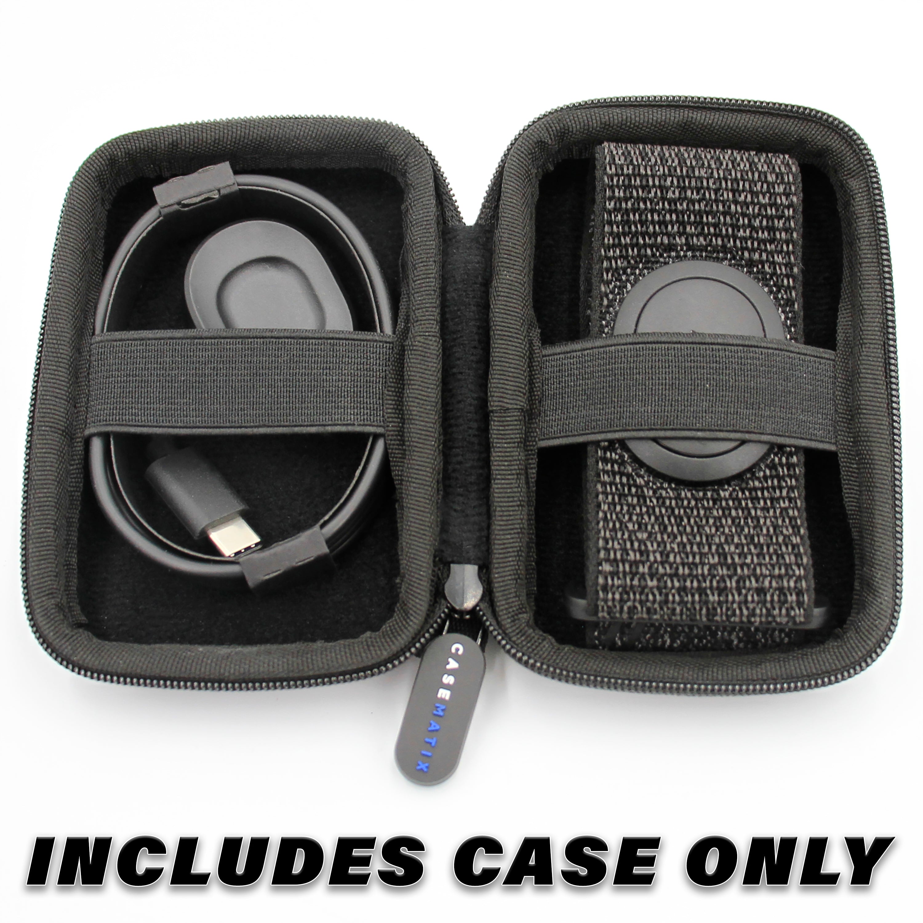 CASEMATIX Clip On Carry Case for Peloton Heart Rate Monitor Armband & Charging Adapter - Protective Storage Case Only | Perfect for Gym, Cycling & Fitness Tracking