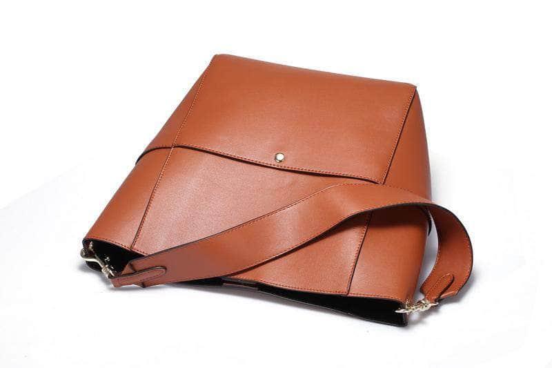 Nesitu Genuine Split Leather Women's Shoulder Bag - Stylish Handbag for Work, Travel & Everyday Use