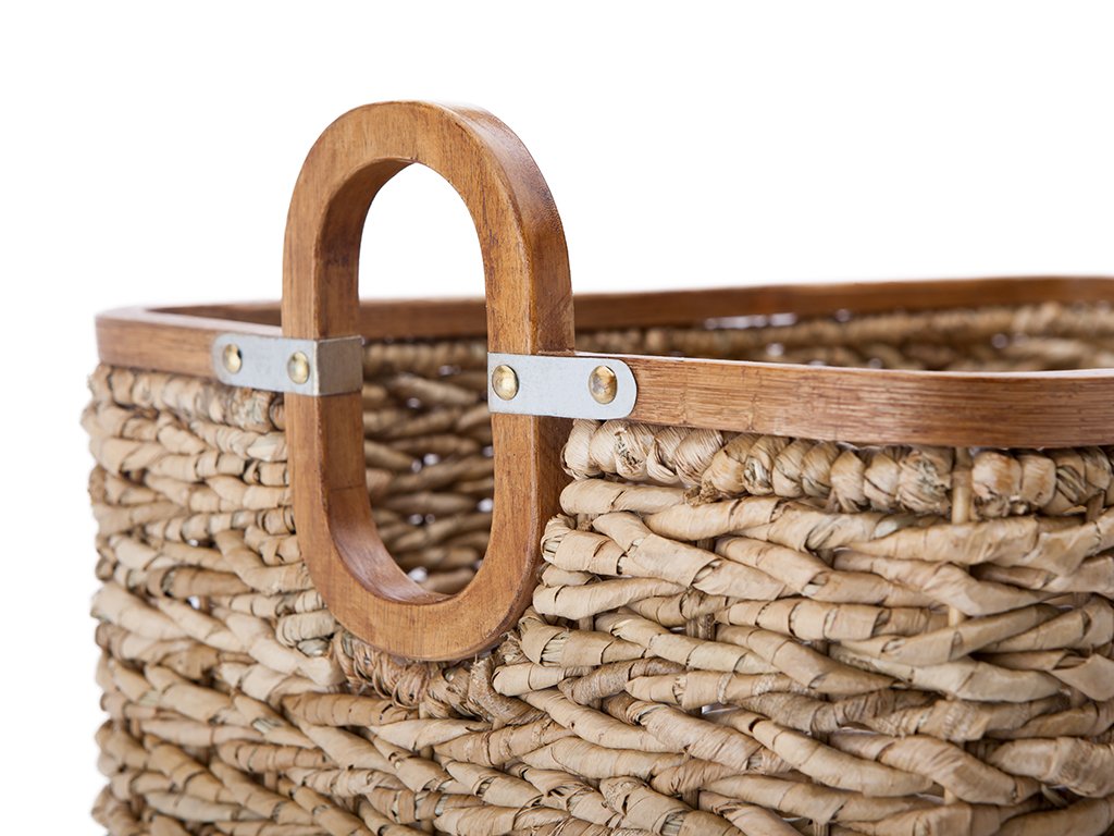 KOUBOO 1060089 Anson Storage Basket, Brown - Woven Seagrass Organizer for Home, Office, Nursery & Bathroom - Stylish & Durable Storage Solution