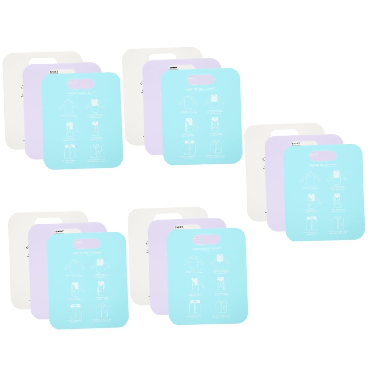 Ciieeo 15-Piece Folding Clothes Board Set - Laundry Clothes Folder for Shirts, Pants & Home Dresses - PP Plastic Storage Organizer - Space Saving Solution for Closet, Travel & Lazy Laundry Days