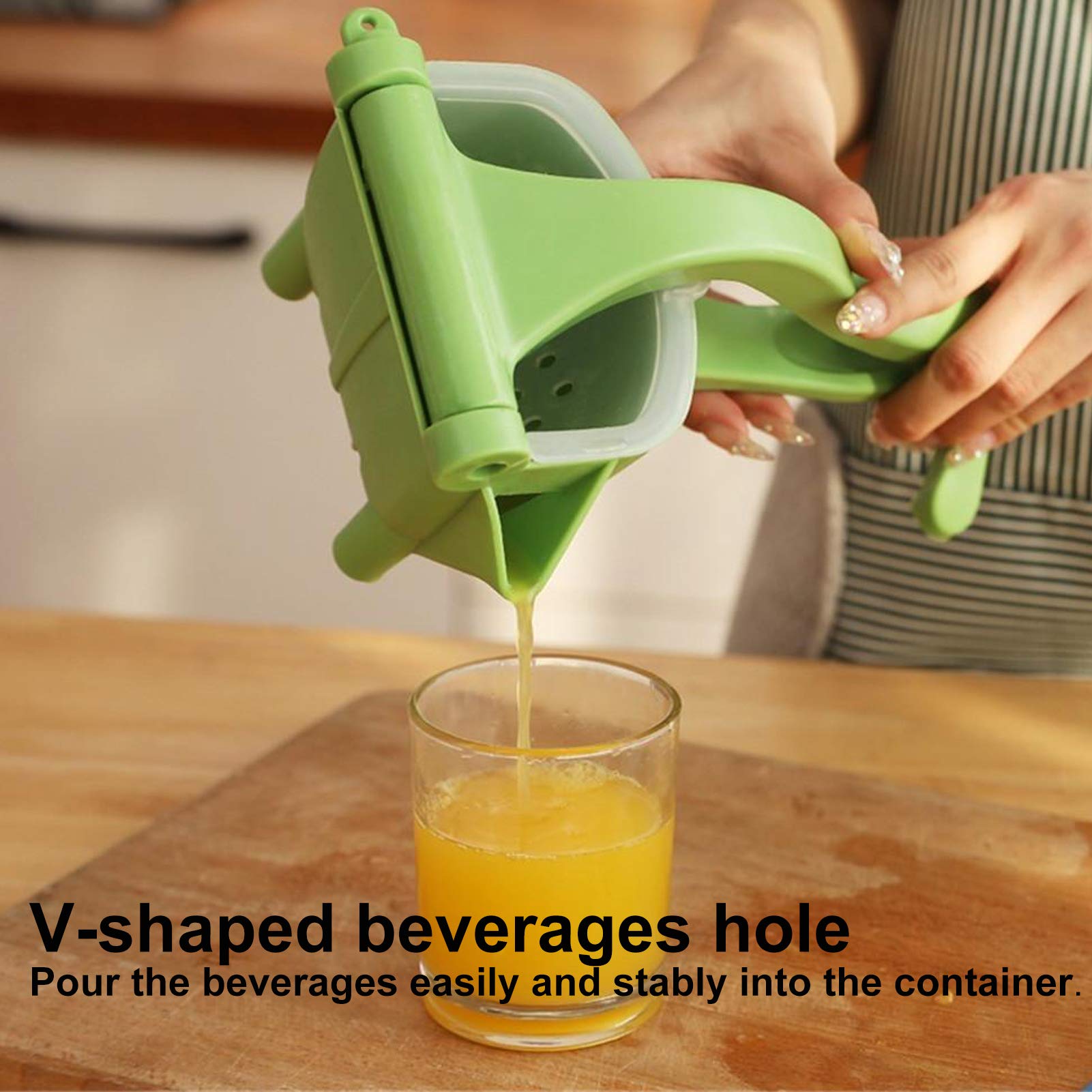 Manual Lemon Squeezer - Plastic Hand Juicer for Citrus Fruits, Multifunctional Kitchen Tool for Fresh Orange, Lime & Lemon Juice - Perfect for Cocktails, Baking & Healthy Drinks