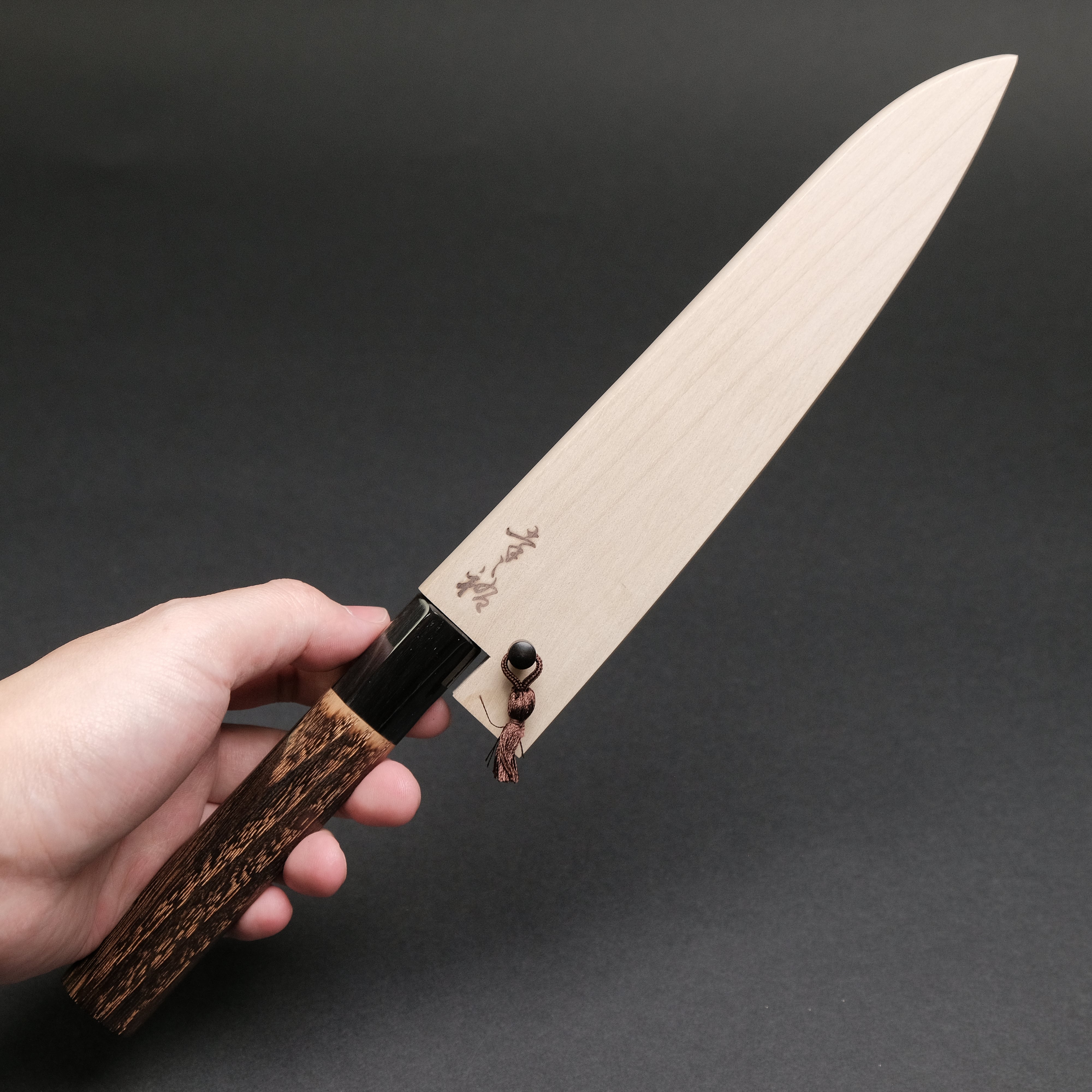 Premium Konosuke Madei Sumiiro SLD Petty Knife 150mm - Japanese High-Carbon Steel Blade with Burnt Chestnut Handle - Perfect for Sushi, Vegetables & Precision Kitchen Tasks