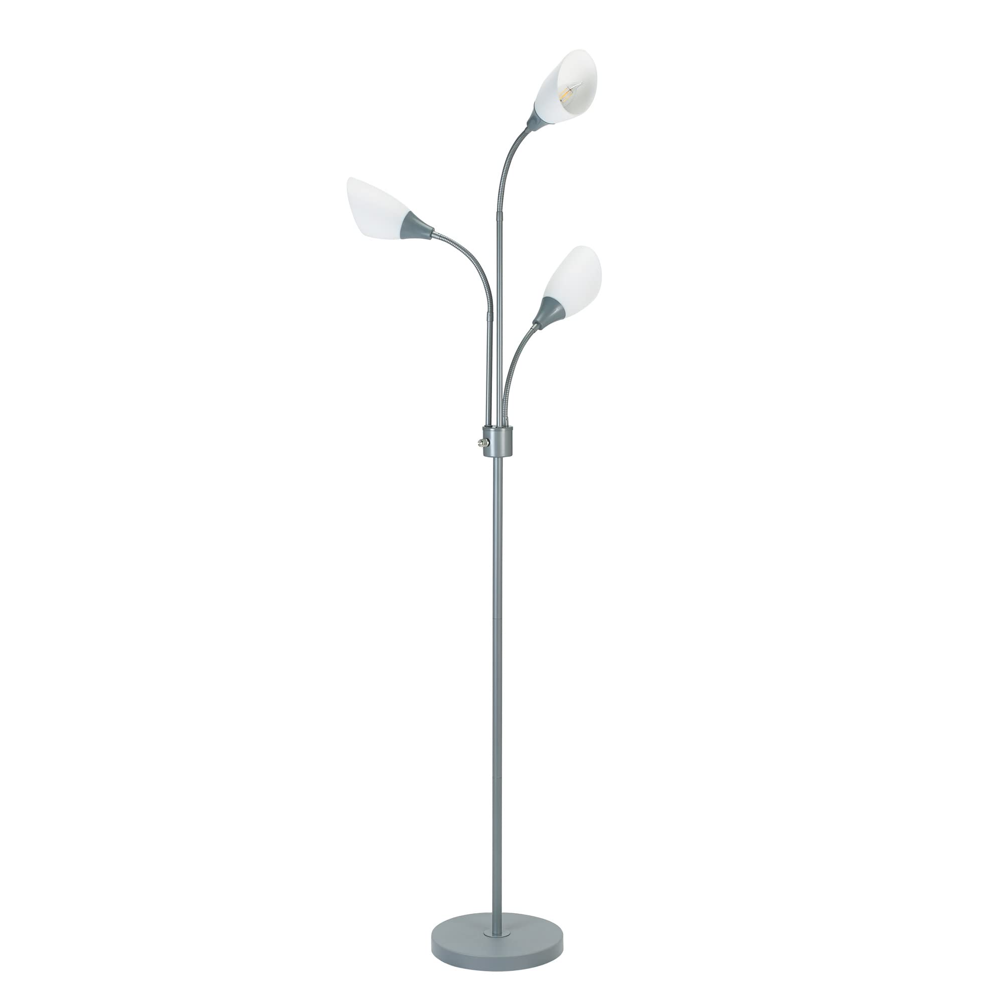 Catalina Lighting 20743-000 Medusa 3-Light Adjustable Floor Lamp - Silver 57.75
