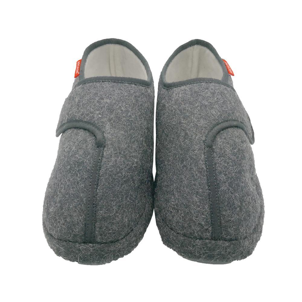 Archline Orthotic Slippers for Women & Men - Adjustable Strap Support for Plantar Fasciitis, Flat Feet & Heel Pain - Comfortable Grey House Shoes for Indoor & Outdoor Use