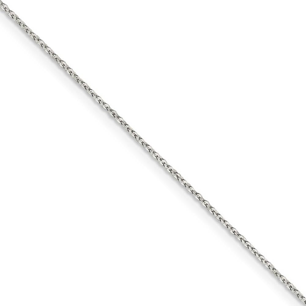 1.1mm Sterling Silver Flat Cable Chain Necklace - Elegant & Durable for Daily Wear