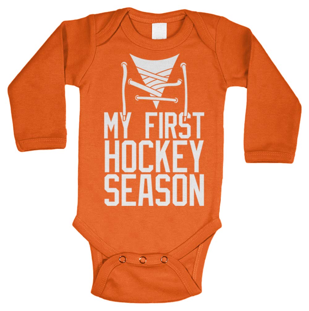 My First Hockey Season Baby Bodysuit - Cute Sports Fan Outfit for Infants - Perfect for Game Day, Photo Shoots & Playtime