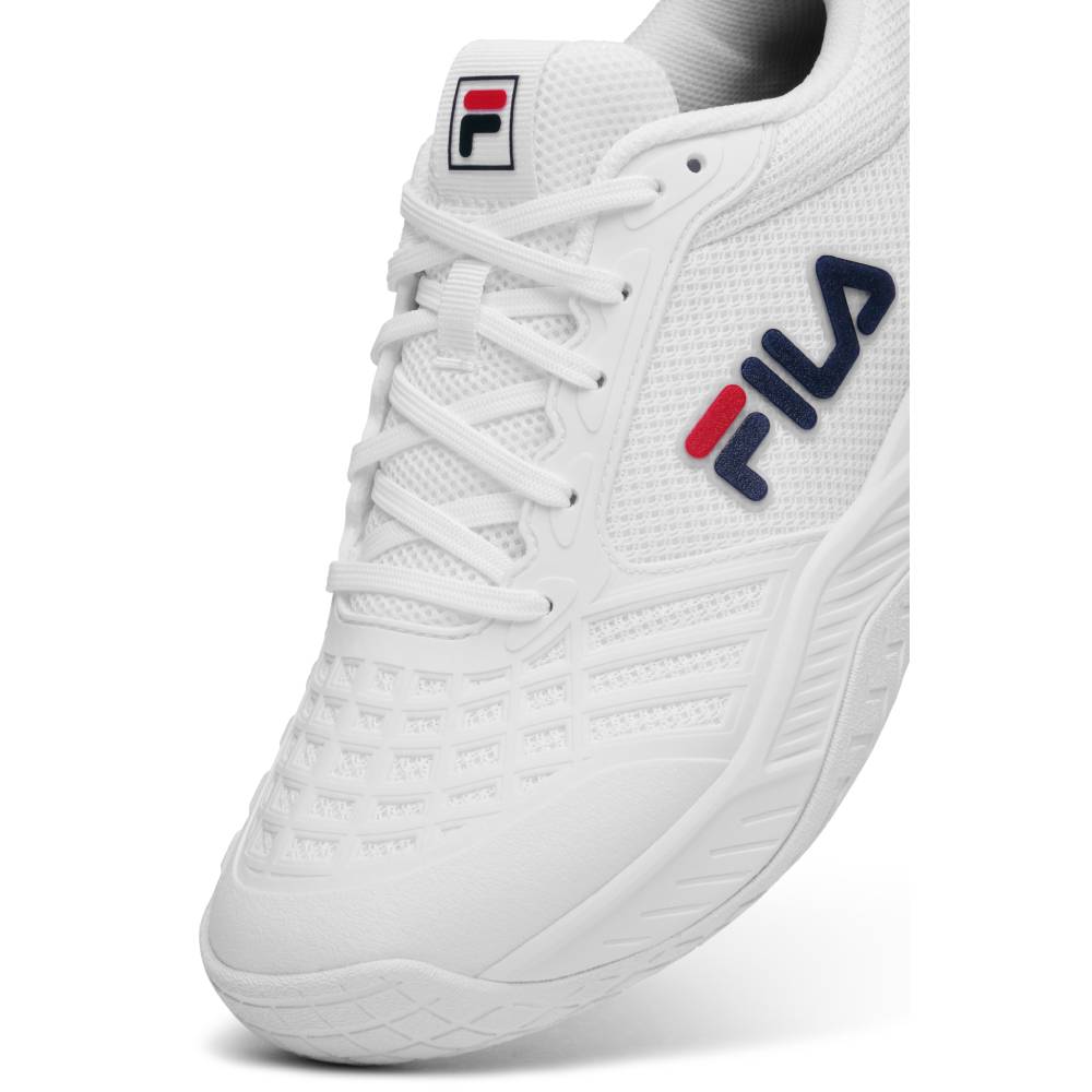 Fila Axilus 3 Women's Tennis Shoes - White & Navy Blue Athletic Shoes for Women | Perfect for Court Play, Training & Casual Wear