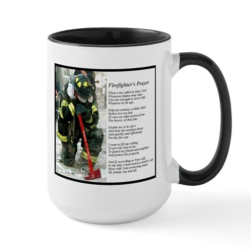 White/Black Inside - Old Version Firefighter Prayer Mugs