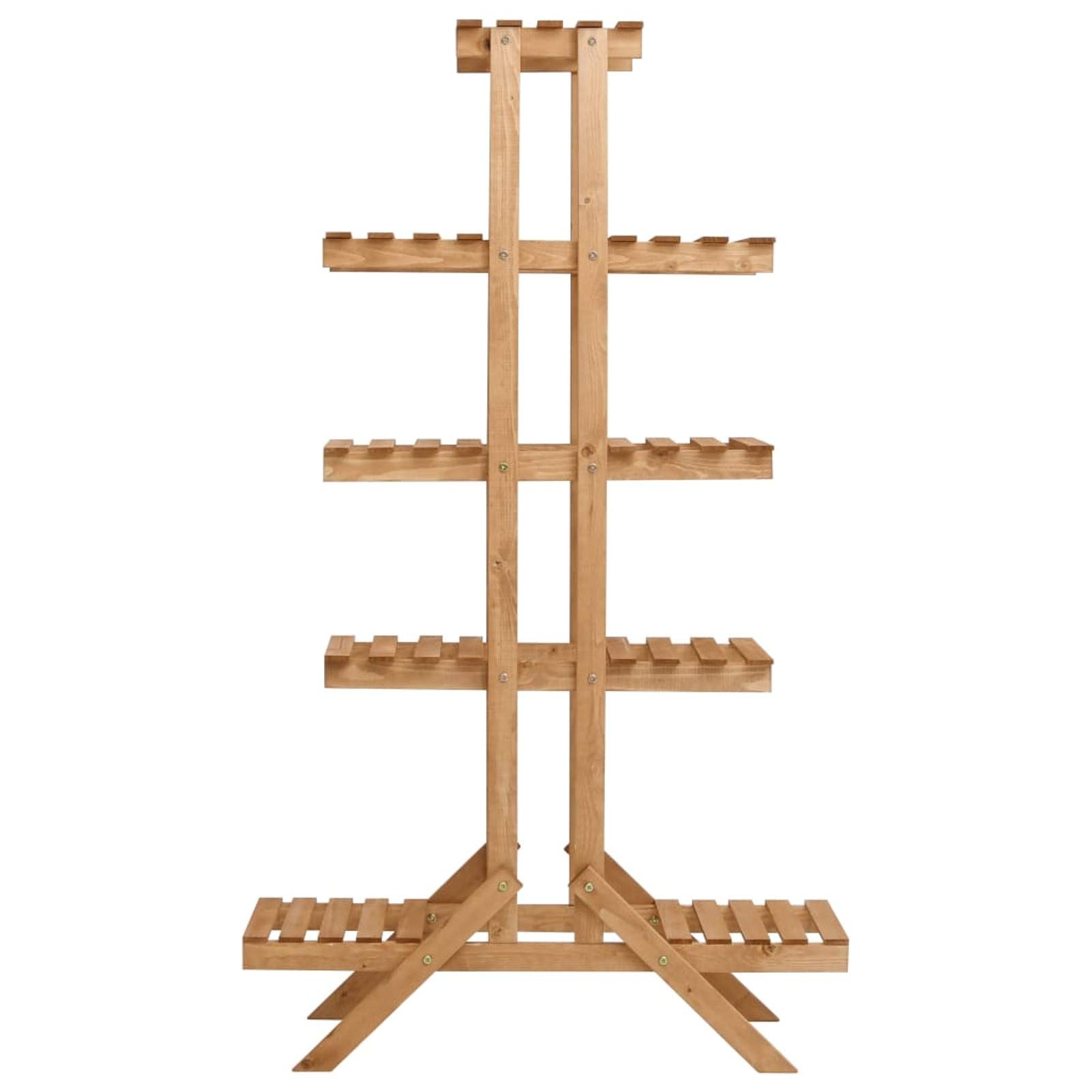 Tidyard 9-Tier Wooden Plant Stand - Firwood Flower Display Rack & Pot Holder for Indoor/Outdoor Use - Perfect for Living Room, Balcony, Garden, Patio - 32.7