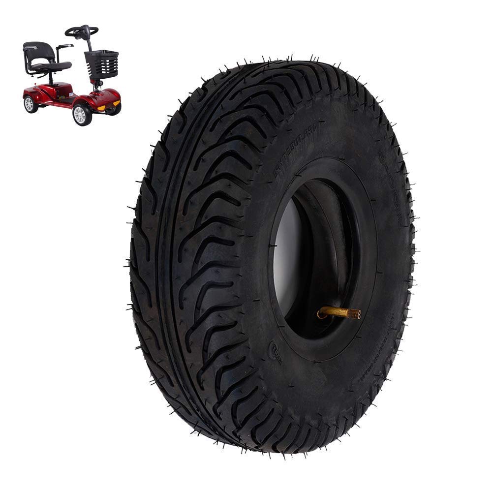 4.00-5 Electric Scooter Tires - Wear-Resistant Pneumatic Tires with Non-Slip Inner/Outer Design for Elderly Mobility Scooters | Low Rolling Resistance Road Tires for Safe & Comfortable Ride | Durable & Strong Construction | Ideal for Daily Commuting, Shopping & Outdoor Activities