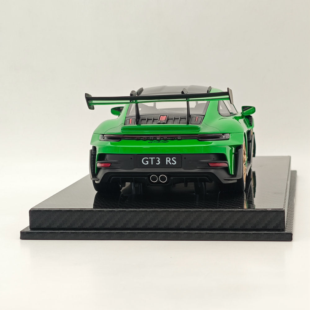 1/18 Scale Porsche 992 GT3 RS Green Resin Die-Cast Model Car - High Quality Collectible Sports Car for Display, Gift, and Racing Enthusiasts