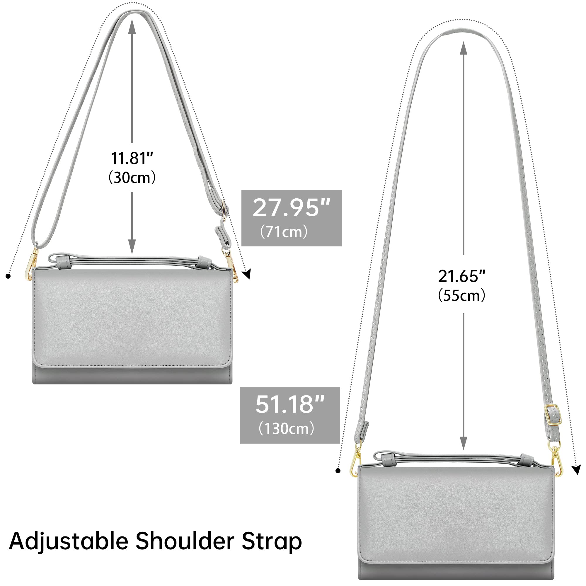 GEEAD Women's PU Leather Crossbody Bag with Card Slots - Perfect for Daily Use & Travel