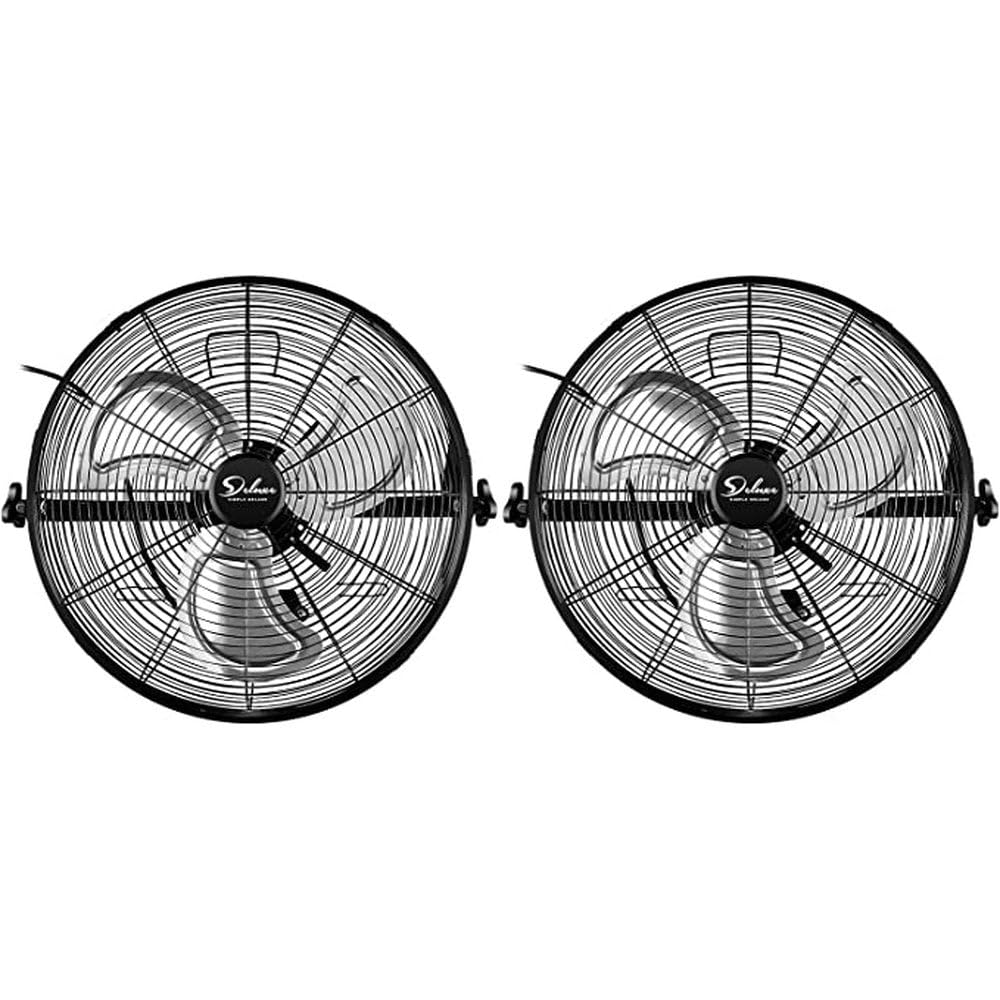 Simple Deluxe 20 Inch High Velocity 3-Speed Wall Mount Fan - Powerful Industrial Air Circulation for Warehouse, Greenhouse, Workshop, Patio, Factory & Basement | Perfect for Cooling Large Spaces & Ventilation