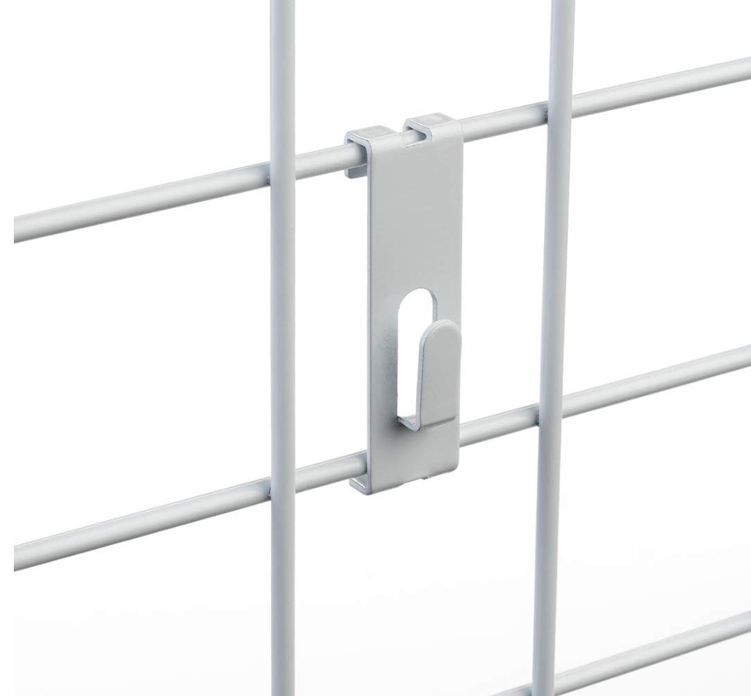 White Gridwall Hooks - 100 Pack for Retail Display & Photo Hanging