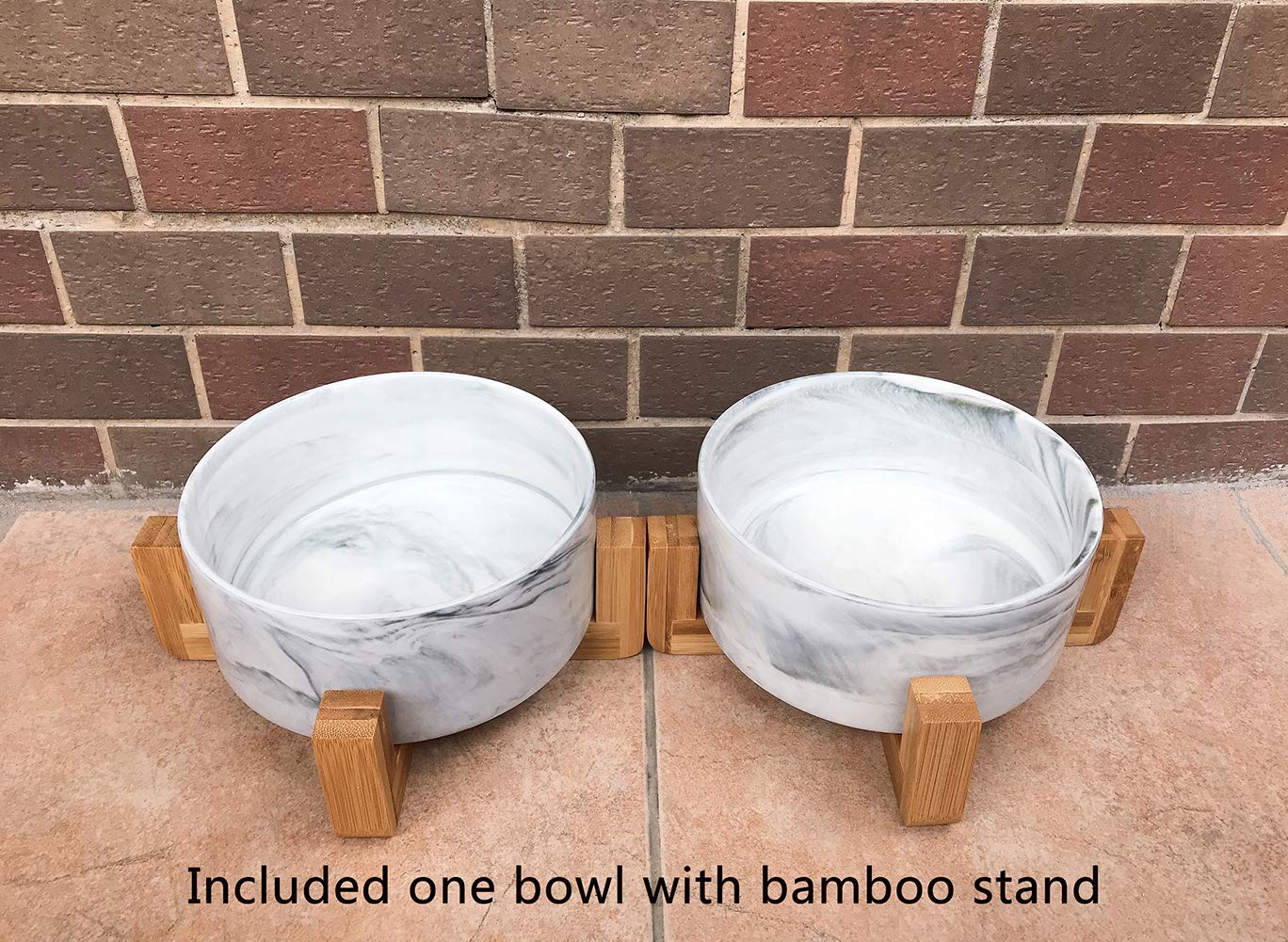 Premium Ceramic Pet Bowls with Stand - Non-Slip Heavy Weighted Dog & Cat Food and Water Bowls - No Tip Over Design for Comfortable Feeding - Dishwasher Safe, Easy to Clean - Perfect for Home, Kitchen, or Travel Use