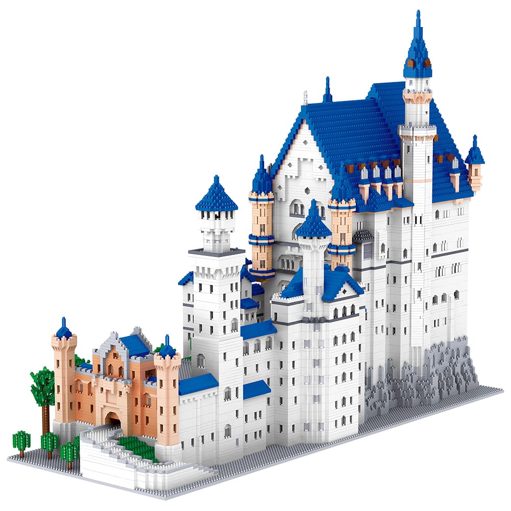 Germany Neuschwanstein Castle Building Blocks Set (11,810 Pieces) - Famous World Architecture Model, Educational STEM Toy for Kids & Adults - Perfect for Creative Play, Home Decor & Collector's Display