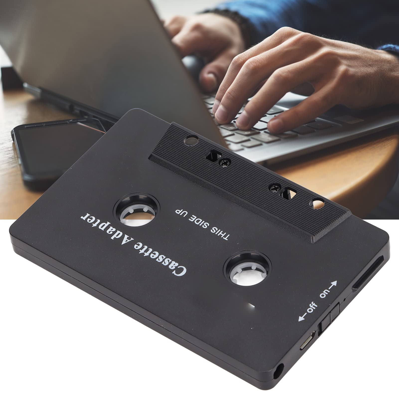 Noise Reduction Cassette Adapter - Stereo Tape Aux Receiver for Car & Tablet | Multi-Function & Easy to Use | Perfect for Music Streaming & Hands-Free Calling in Older Vehicles